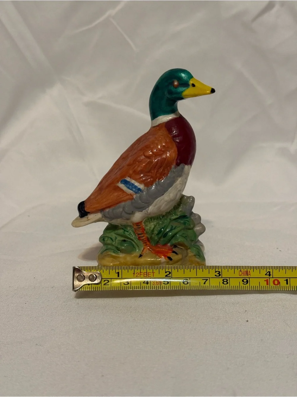 Hand-Painted Mallard Duck Figurine - Multicolor